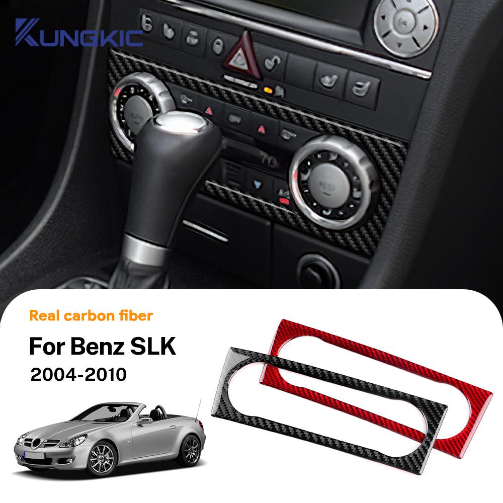 Koolstofvezel Middenconsole Sticker voor Mercedes Benz SLK R171 2004-2010 Interieur Decal