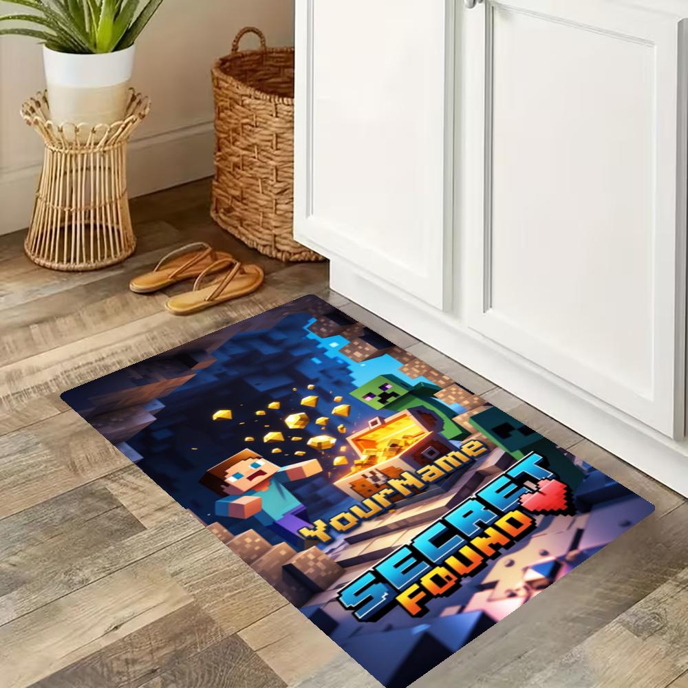 Minecraft Customize Your Name Kitchen Rug Runner Rug Laundry Mat Hallway Entryway The Best Gift Choice