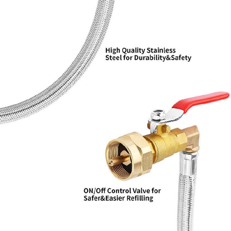 Outdoor Camping Gas Tank Inflation Connection Pipe Extension Line Flat Gas Tank Connection Extension Line Replacement