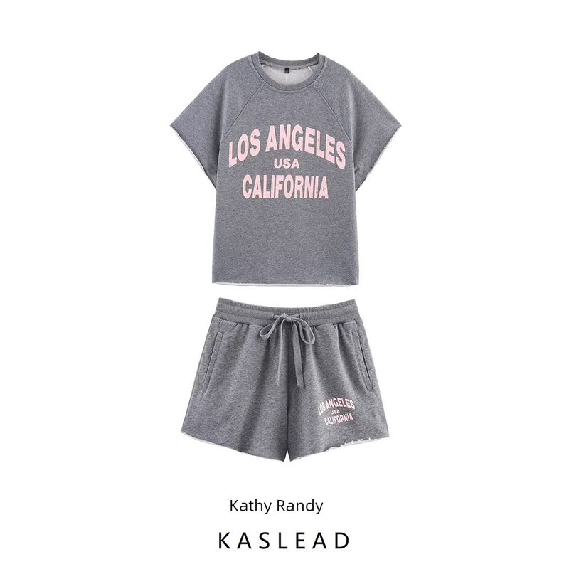 Kaslead New Arrival Women's Clothing Fashion Wind Washing Effect Flannel Fleece and Shorts 3253368 3369