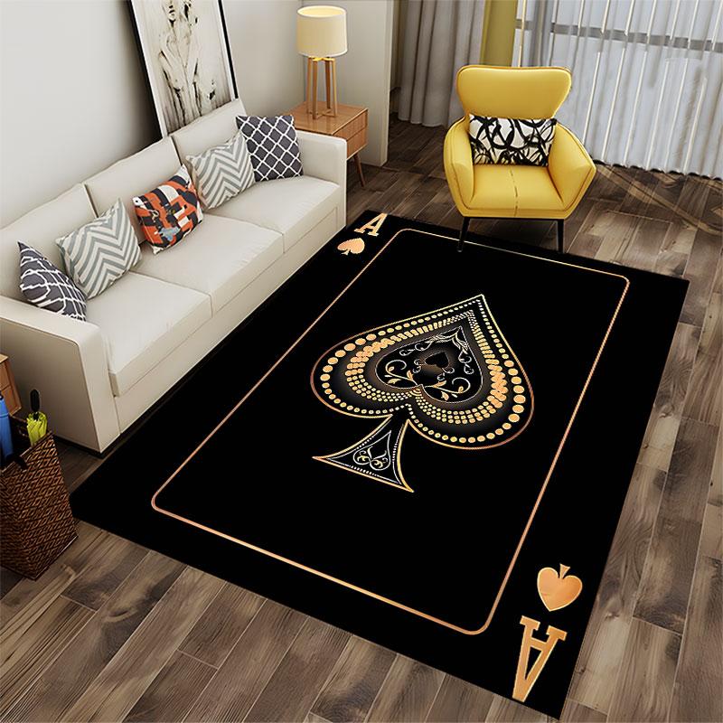Ace of Spades Card Design suitable as a non-slip mat for the living room or bedroom sofa