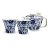 Kunzan Kiln Teapot 240ml Pair of Hasami Made In Person Includes Tea Blue J-kitchens & Teacups, Ware, Japan, 1-2 Set, Strainer, Cat's