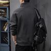Men S Vintage Half Zip Stand Collar Polo Sweatshirt Loose Fit Winter Top