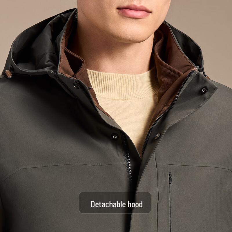 Antonio Men's 3-in-1 Padded Hooded Jacket with Detachable Vest