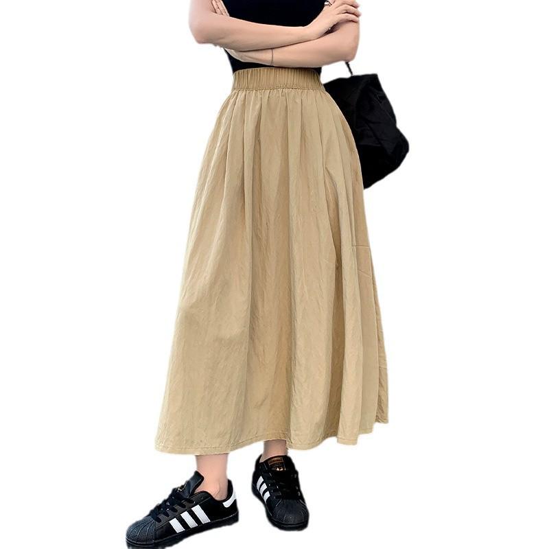 2026 Women's Retro French A-Line Knee-Length Umbrella Skirt