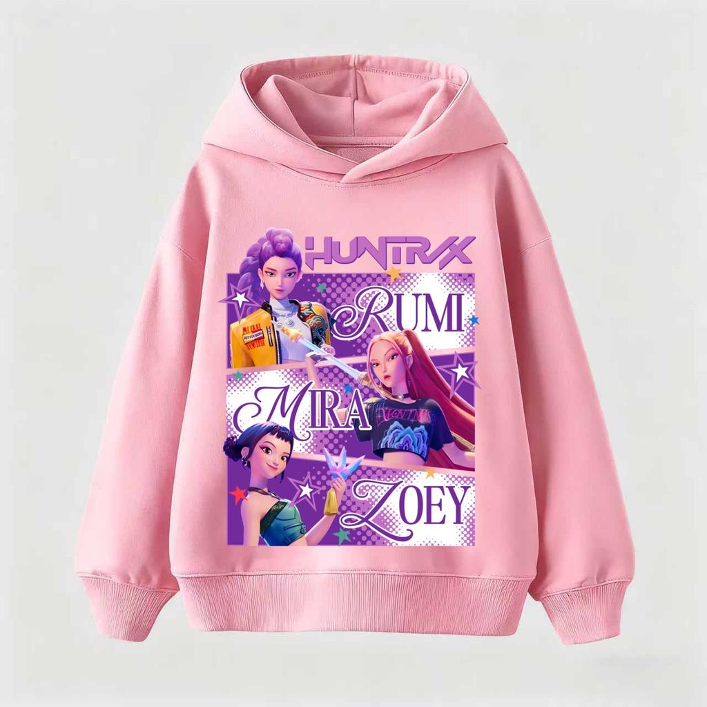 2025 KPop Demon Hunters Hoodie Fashion Rumi Sweatshirt Pullover Cute Long Sleeve Autumn Girls Cartoon Y2K Hoody Sportswear