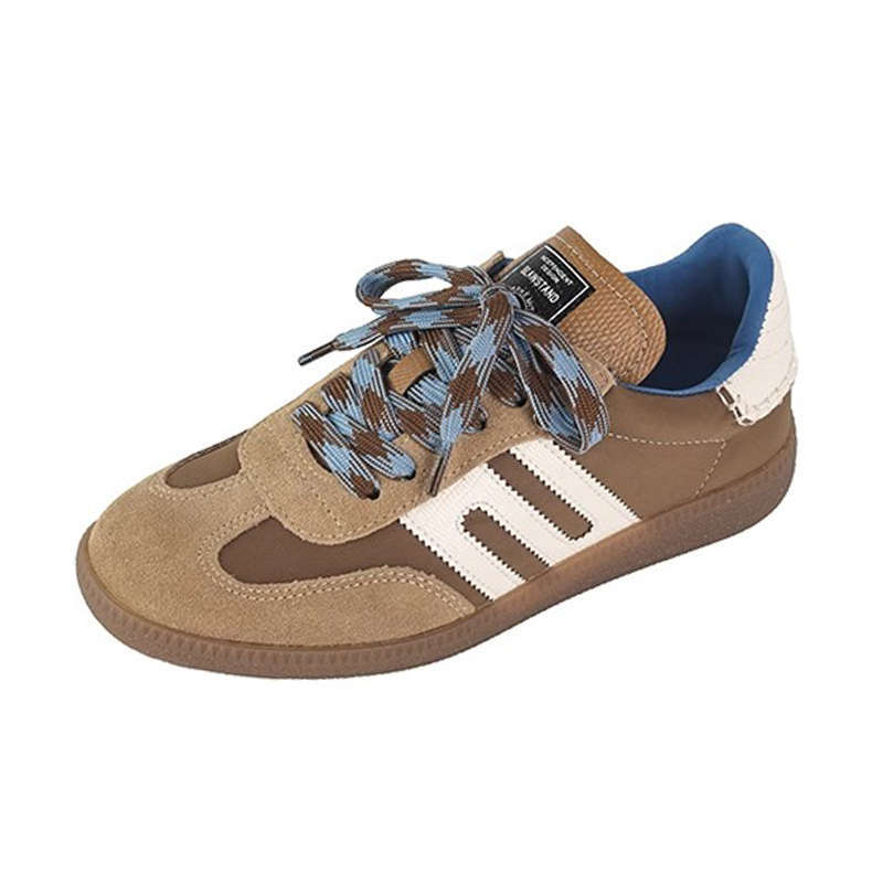 Soft leather~ American retro soft-soled German training shoes women's summer color matching flat-soled Forrest Gump shoes board shoes sports and lei