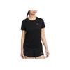 Nike Dri-Fit Tempo Atmungsaktiv Schnelltrocknend Langlebig Weich Kurzarm T-Shirt Damen Oberteile Schwarz HQ0649010