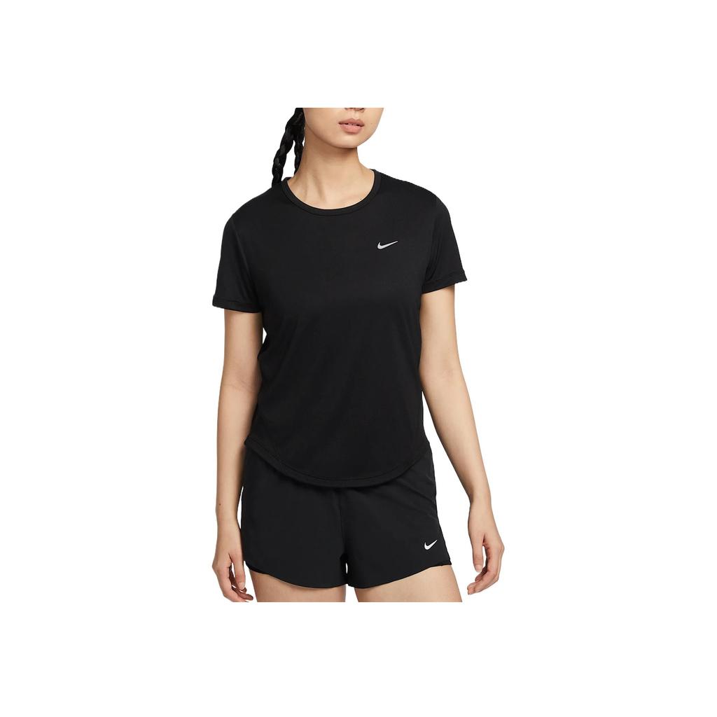 Nike Dri-Fit Tempo Atmungsaktiv Schnelltrocknend Langlebig Weich Kurzarm T-Shirt Damen Oberteile Schwarz HQ0649010