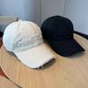 New Style Distressed Washed Baseball Cap With Three-Dimensional Embroidery, A Slim Visor Hat That Makes Your Face Look Smaller.