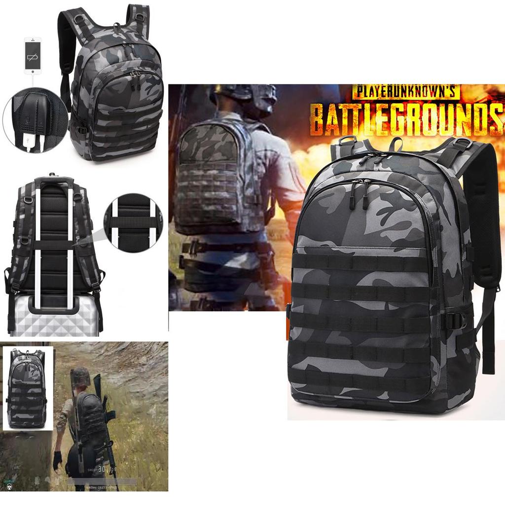 Pubg New Playerunknowns Battlegrounds Level 3 Backpack With Usb Charger Port