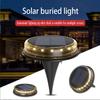 4PCS Solar LED Power Disk Light Outdoor Garden Waterproof for Ground Garden Lawn Pathway Patio Landscape Decoration