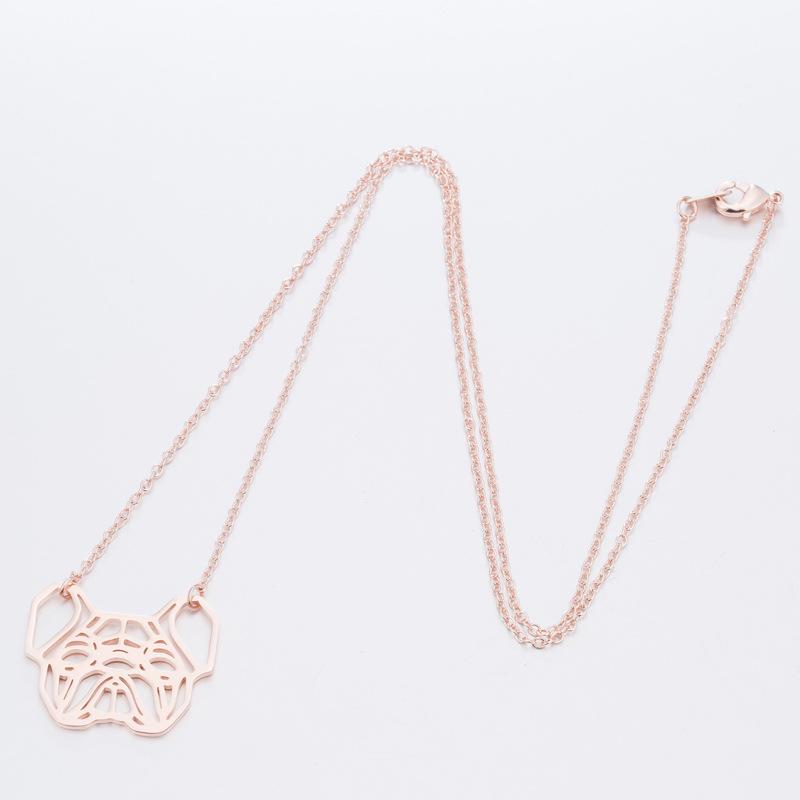 Elegant Women's Stainless Steel Origami Pendant Necklace