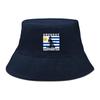 Bucket Hat With Uruguay Flag Football Print , Patriotic Sun Hat Simple Reversible Fit Beach Cap