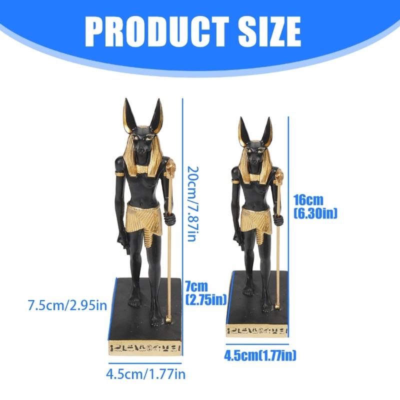 פסל אנביס מצרי דמויות אספנות פסל דמות מיסטית מצרית פסלי קישוט לקישוט הבית