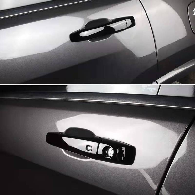 For Jeep Grand Cherokee WK2 2011~ 2012 2013 2014 2015 Gloss Black Outer Door Handle Cover Protective Sticker Car Accessories