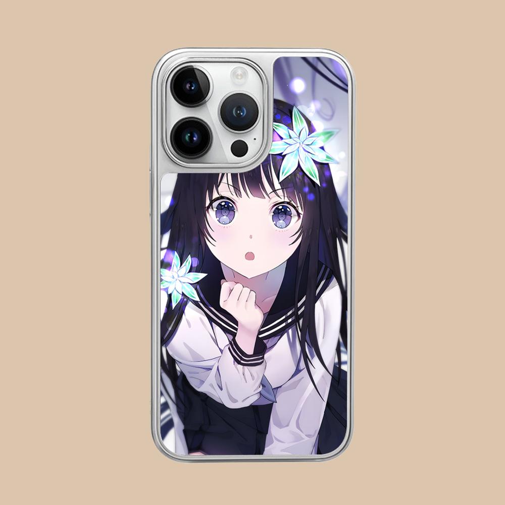 Hyouka Chitanda Silver Plating Mobile Phone Case for iPhone 17 16 15 14 13 12 11 Air Pro Max Plus Colorful Cover