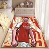 Soccer Player Art in Red suitable as a non-slip mat for the living room or bedroom sofa