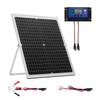 30W 12V Solar Panel Battery Charger, Solar Battery Trickle Charger Maintainer with Intelligent MPPT Controller & Adjustable Mount Bracket
