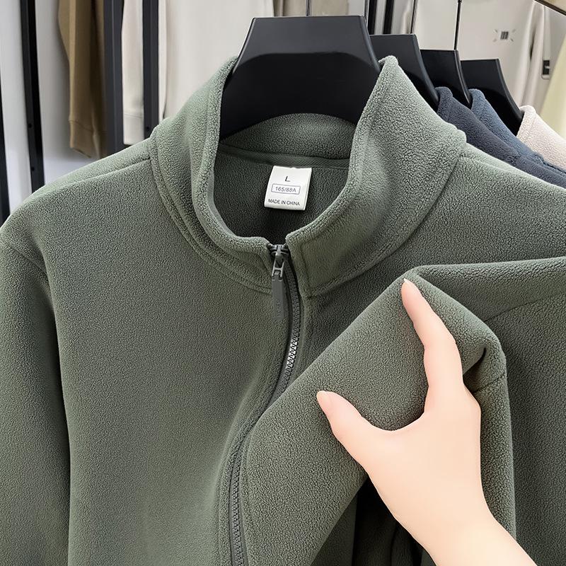 Men's Double-Sided Fleece Jacket - Warm Casual Spring & Autumn Mountaineering Liner