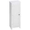 Armoire de rangement Buffet de cuisine Unité de rangement pour salle de bain Gain de place Style classique avec 3 étagères réglables - Hauteur 120 cm en Bois Blanc