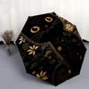1pc Floral Cat Silhouette Umbrella with Plastic Handle,Suitable for All Seasons Home Travel Outdoor UmbrellaDD115