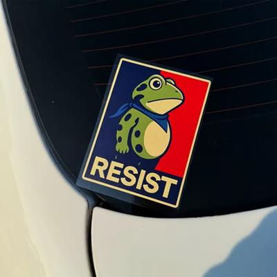 Yousheng Portland Frog Protester Sticker Set Waterproof Vinyl Bumper Stickers Portland Rage Resistance Humor Frogs Man Laptop Decals Unique Gift