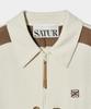 Satur Rawton Collar Track Zip-Up Jacket Resort Cream