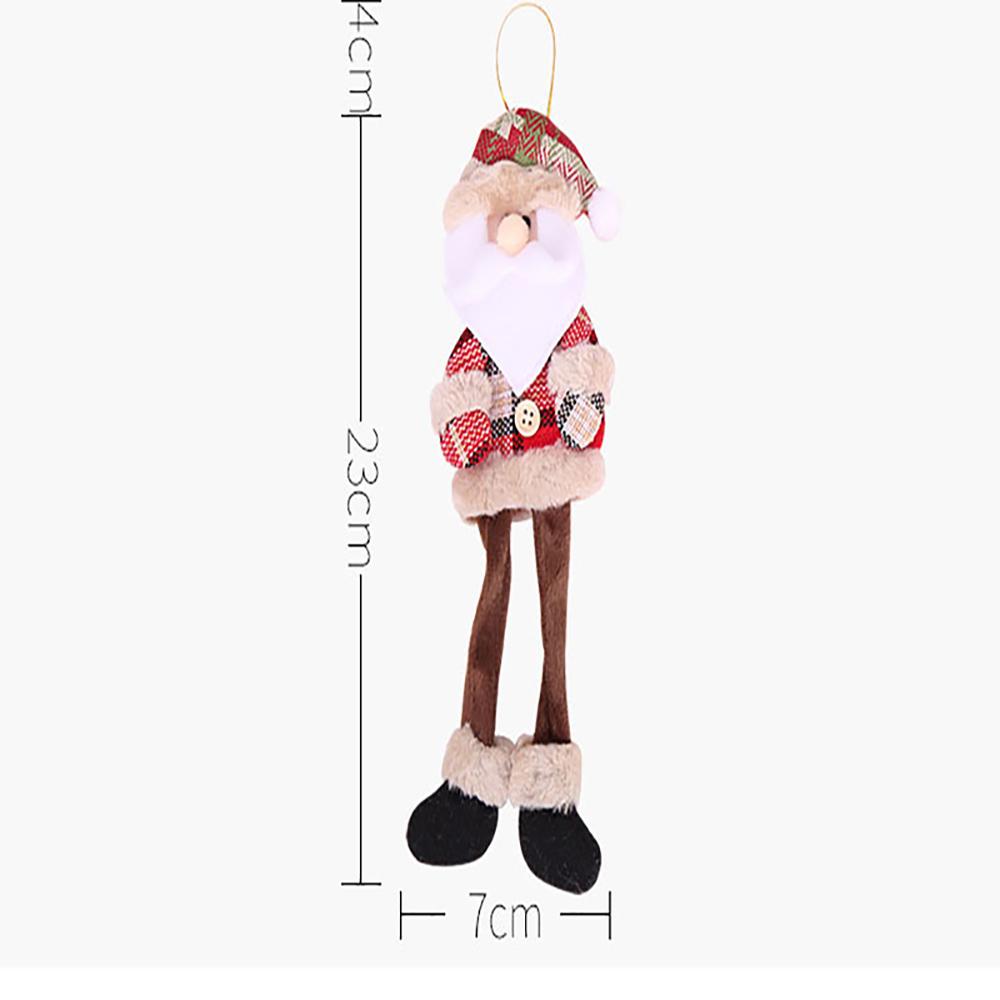 Weihnachten lange Beine Muppets Anhänger mit kariertem Tuch Cartoon Charakter für Weihnachtsbaum Dekoration Neujahr Party Schaufenster hängen Ornament Dekor