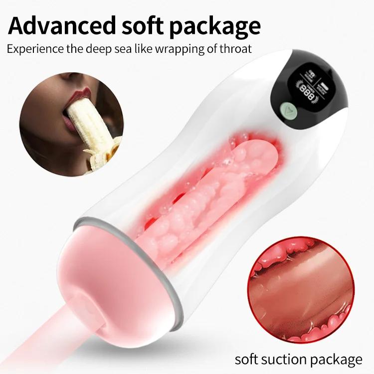 Automatic Masturbator for Men Sucking Vibrator Machine Penis Training Blowjob Vagina Pussy Masturbation Cup Sex Toys for Man