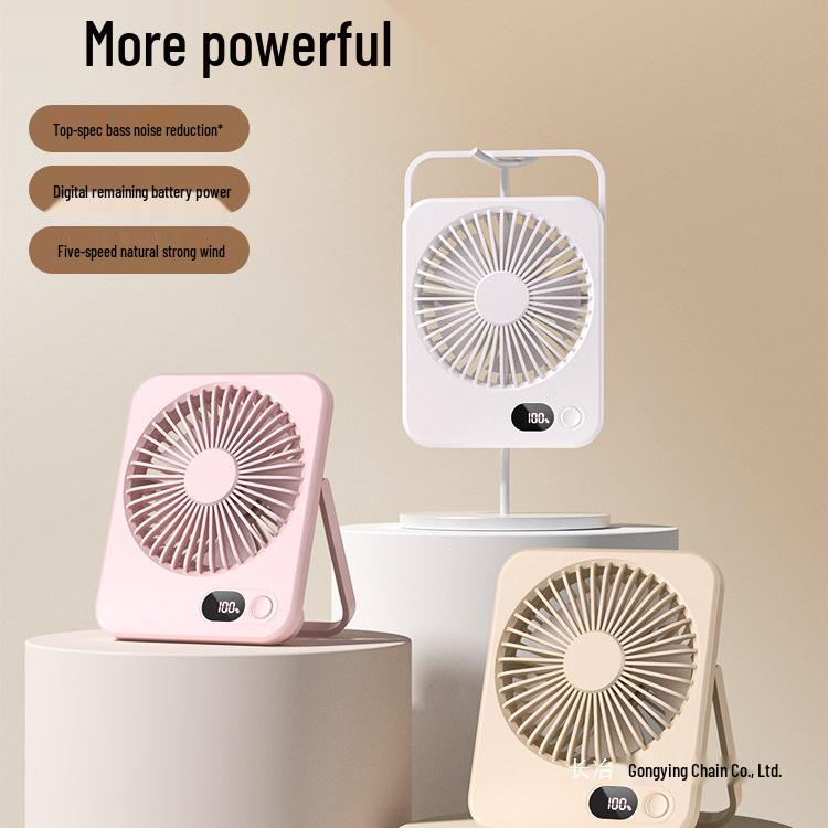 Ultra Quiet USB Rechargeable Mini Desk Fan for Office, Dorm, or Bedroom