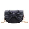 Cute Bow Decoration Solid Color Children Shoulder Chain Bag For Outings Casual