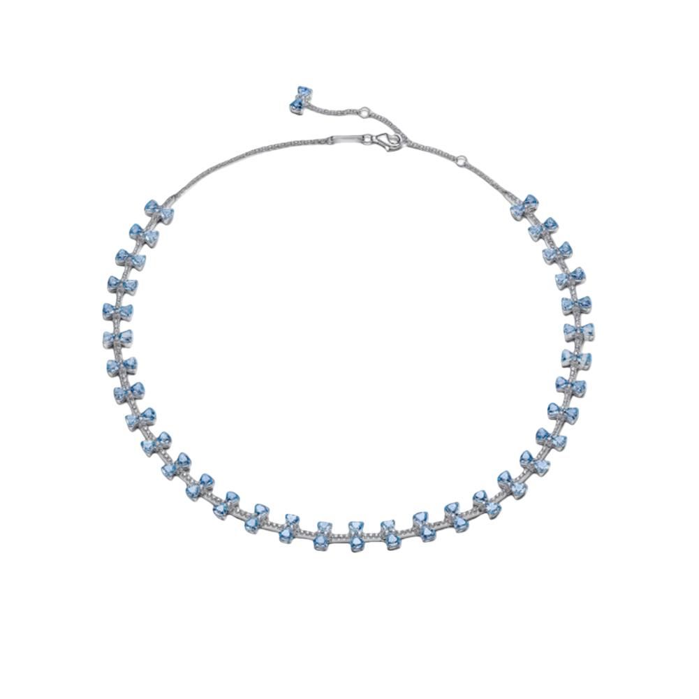 new 925 silver rainbow tennis necklace for women DIY fashion boutique wedding party jewelry gifts