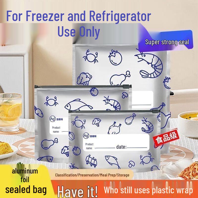 ZISIZ Food Storage Aluminum Foil Vacuum Sealer Bags