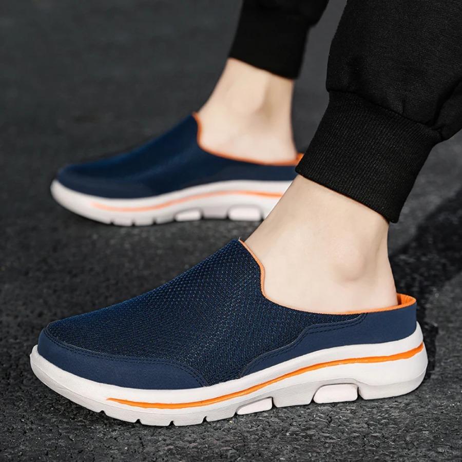2025 Men Slippers Summer Breathable Home Indoor Slippers Men Thick Bottom Slides Fashion Couple Walking Shoes Chanclas Hombre
