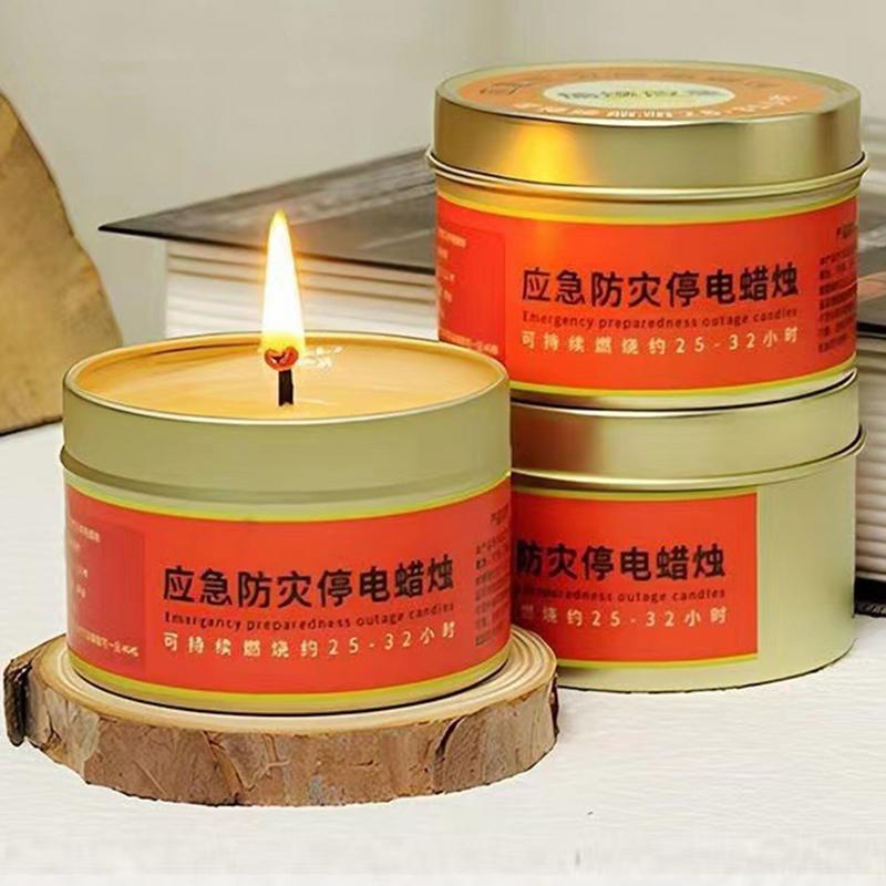 Long Lasting Candles Camping Candles Survival Candles Smokeless Long Burning Candles 24 Hours Portable Power Outage Candles Tea