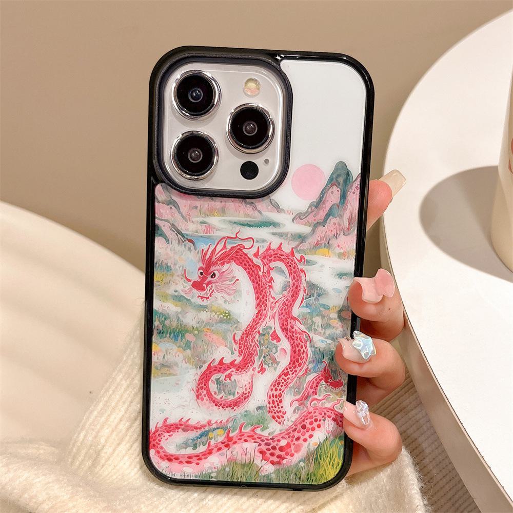 

Чехол для телефона Apple 15 с изображением розового дракона в горошек для iPhone 11 Pro Max с магнитной подставкой. iPhone 13 Pro Max