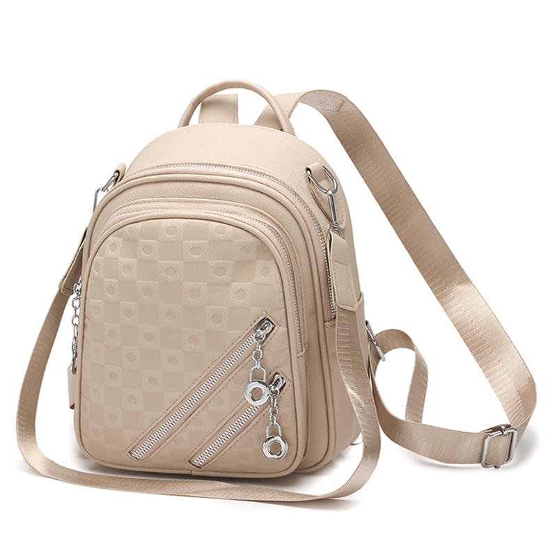 Women's Hand Shoulder Bag PU Large Capacity Commuter Backpack