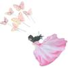 7 Pieces Girl Butterfly Cake Topper Cake Logo Gold Foil Birthday Baking Decoration AVE