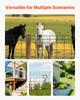 Farm Fence, 1 X 20 M, 4 X 4 In Mesh 2.1mm Galvanized Steel Wire Fencing for Cattle, Hog & Sheep, Heavy Duty Vinyl Coated Livestock Fence for Animal