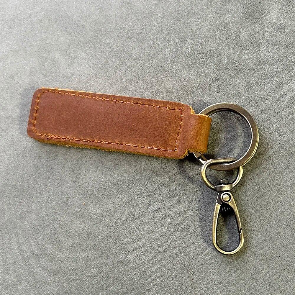 

Брелок ручной работы из натуральной кожи, автомобильный брелок для ключей, стильный кожаный брелок для ключей