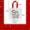 10-40PCS Kids Christmas Diy Painting Tote Bag Cartoon Coloring Reusable Craft Gift Bag Holiday Party Supplies Home Decoration