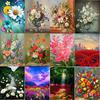 5D Handmade Floral Landscape Full Drill Diamond Painting for Living Room and Bedroom Decor