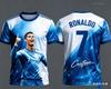 Ronaldo No.7 AI Pattern 3D Print Men's Football T-shirt Oversized Sports Short Sleeve Jersey for Kids Unisex Summer Trend 2026