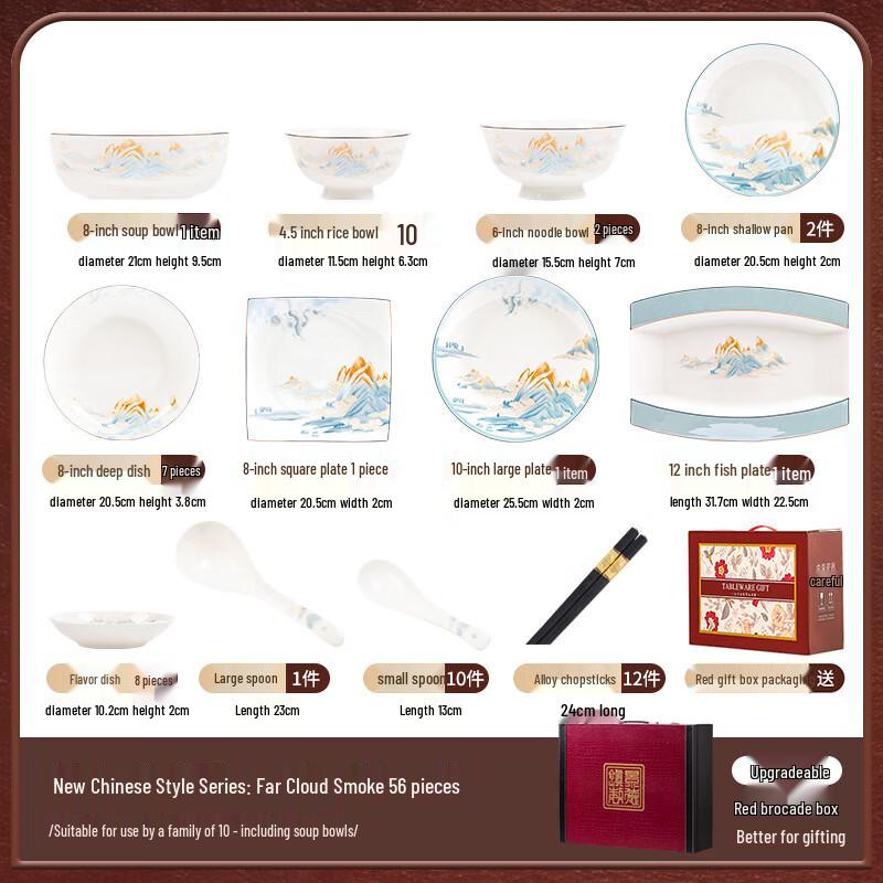 

Mod Lanca Gold-Trim Ceramic Dinnerware Set