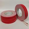 Strong Double-Sided White Foam Adhesive Tape with Red Film