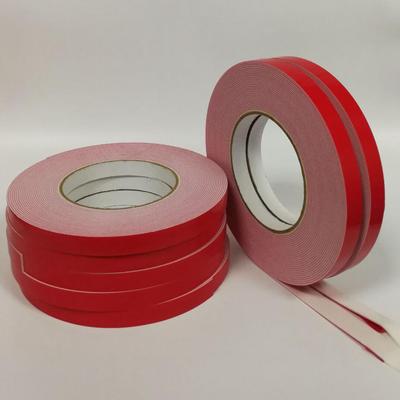Starkes doppelseitiges weißes Schaumstoff-Klebeband mit roter Folie