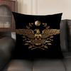 Gold Imperial Eagle Rome Spqr Cushion Cover Natural Linen Organic Fabric Double-Sided Printing Sofa Home Decor Gift Pillow Case