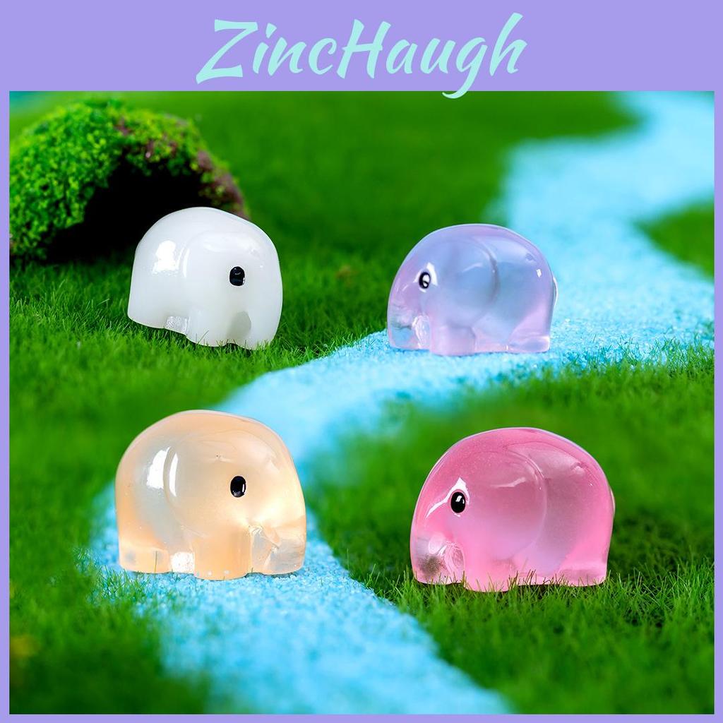 Adorable Luminous Resin Elephant Figurine For Creative Desktop Decoration