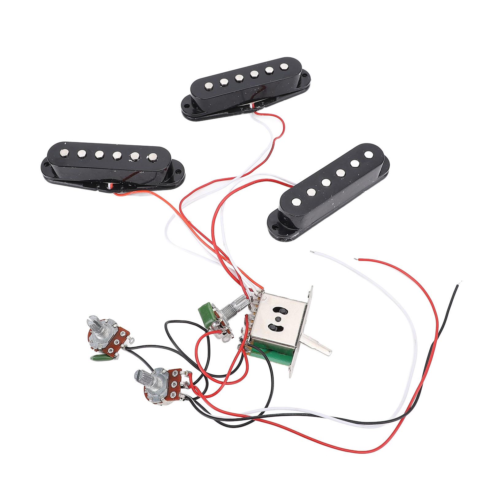 

Звукосниматель для электрогитары Single Single Single Coil Медная проволока Черный Регулируемый звукосниматель для гитары ST